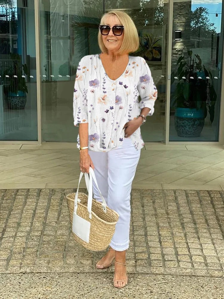 SOPHIE - Elegant Floral Blouse
