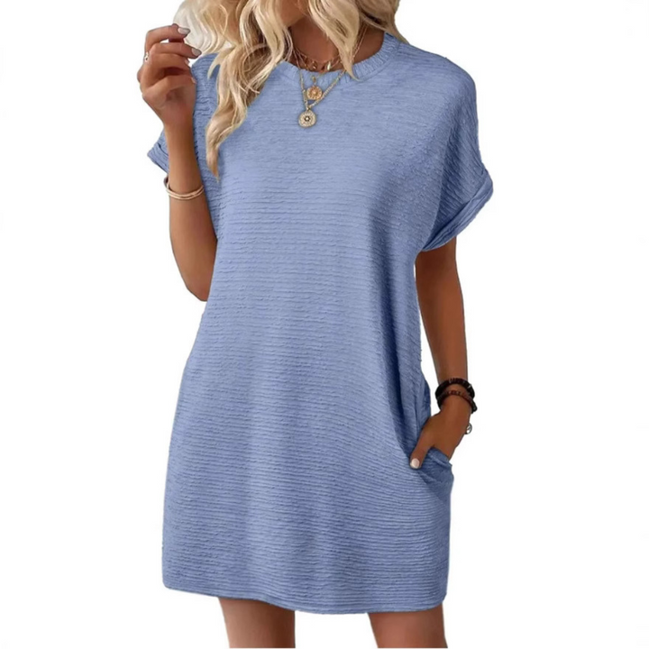 MELINA – Effortless Round-Neck Summer Dress