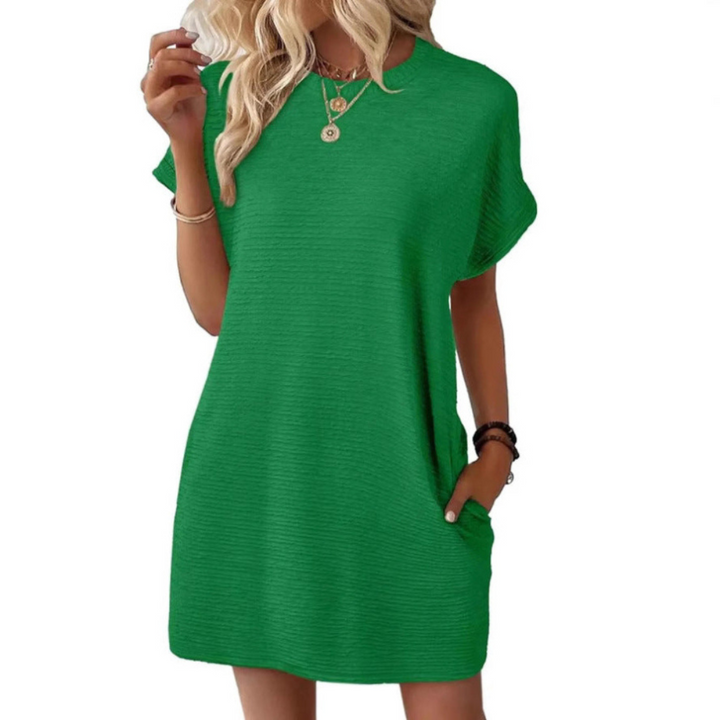 MELINA – Effortless Round-Neck Summer Dress