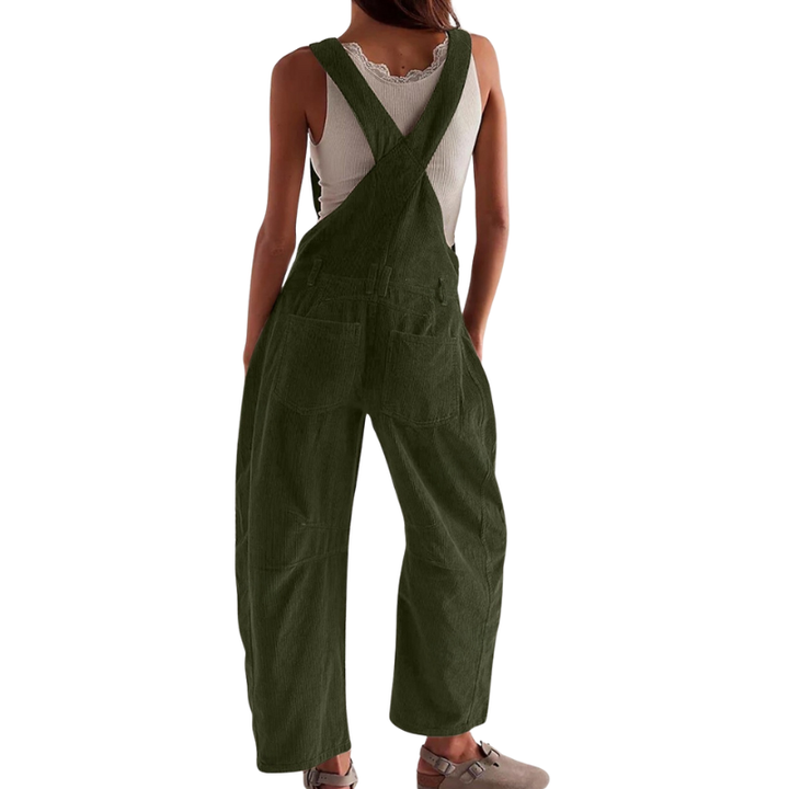 CLAIRE - Trendy Barrel Wide-Leg Overall Jumpsuit