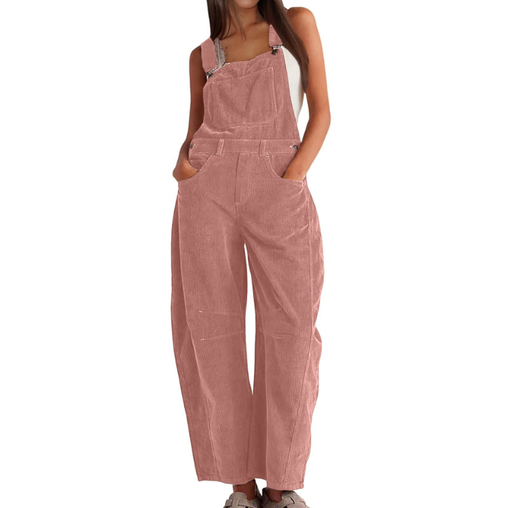 CLAIRE - Trendy Barrel Wide-Leg Overall Jumpsuit