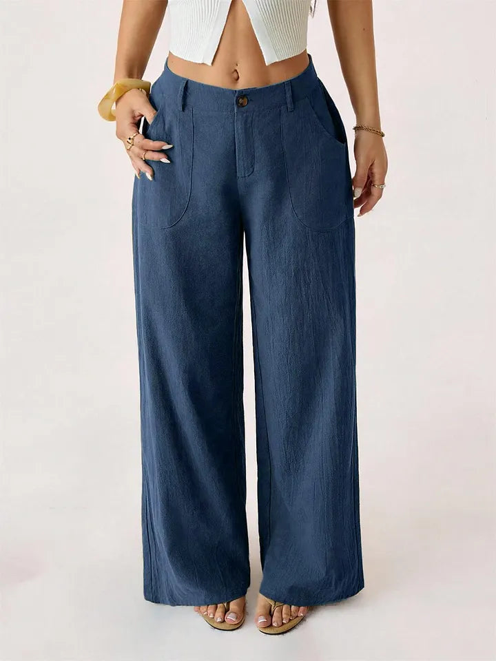 FRANCESCA - Women’s Wide-Leg Linen Pants