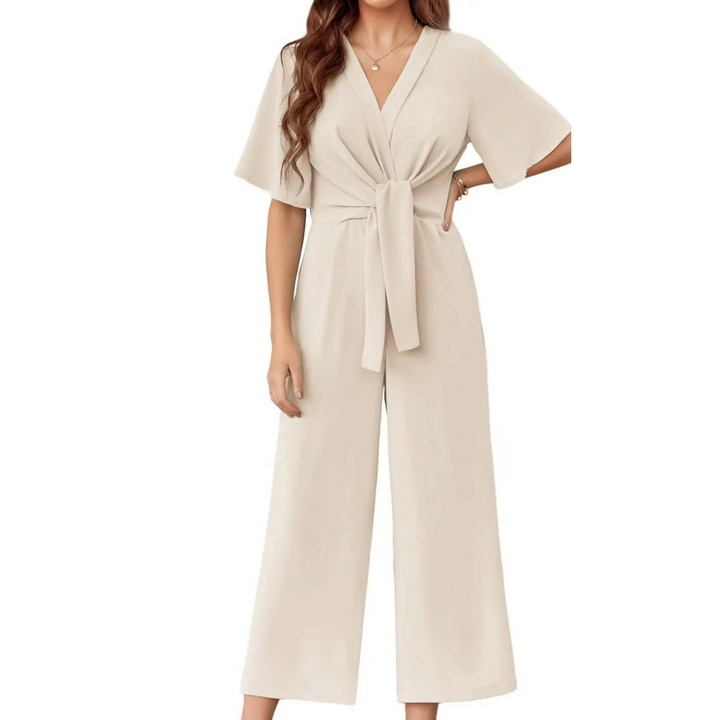 VIVIANE - Chic Tie-Knot Summer Jumpsuit