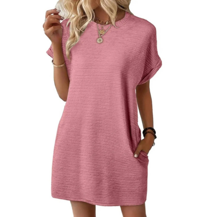 MELINA – Effortless Round-Neck Summer Dress