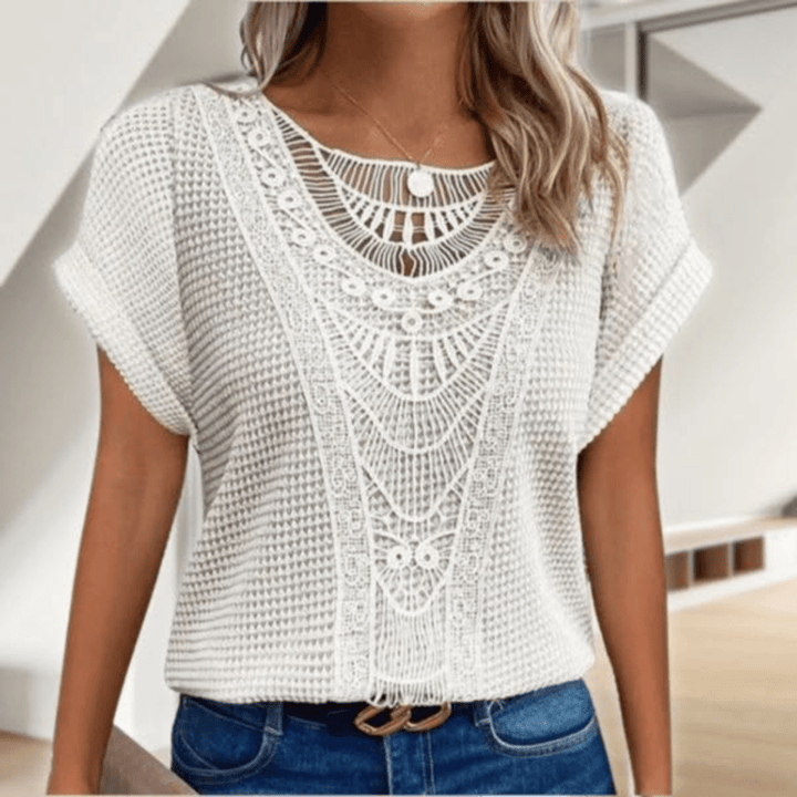 LUCIE - Vintage Lace Detail Top