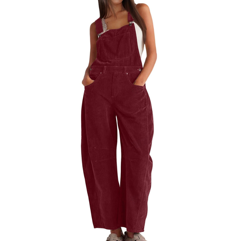 CLAIRE - Trendy Barrel Wide-Leg Overall Jumpsuit