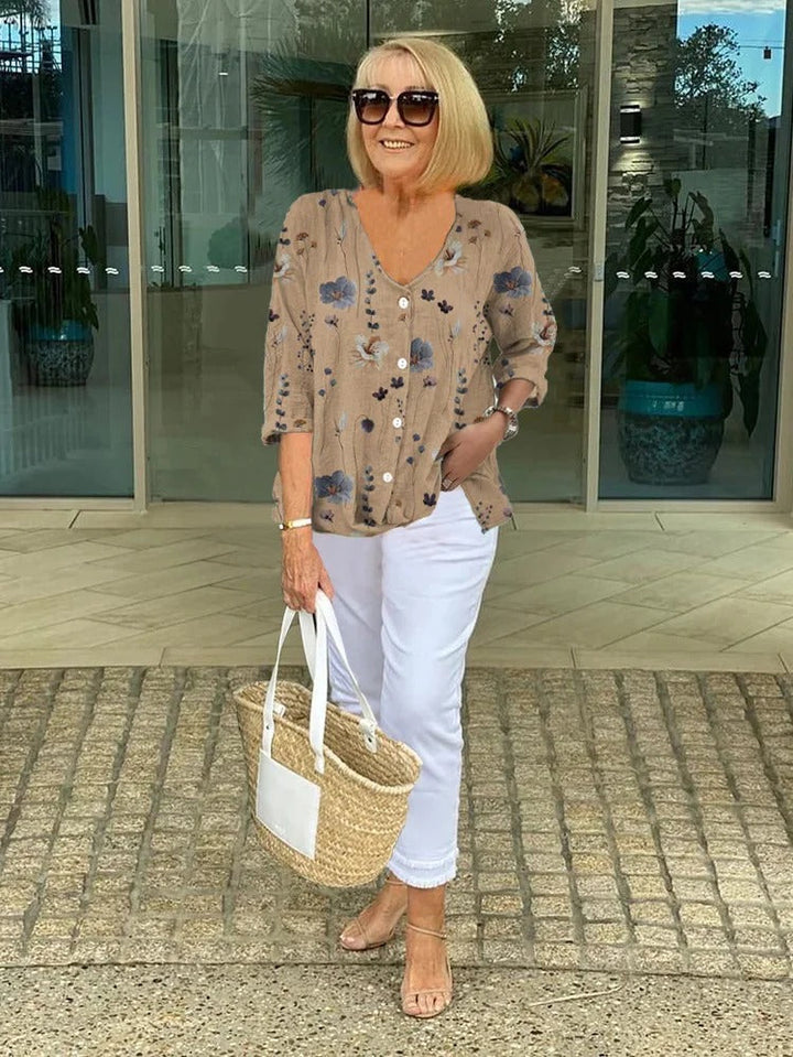 SOPHIE - Elegant Floral Blouse