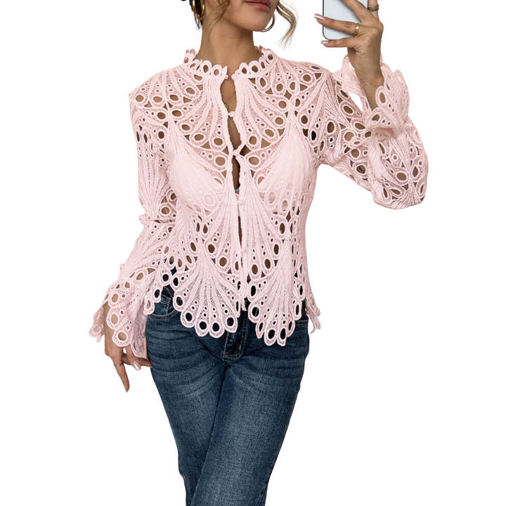 CELIA - Modern Hollow Detail Blouse