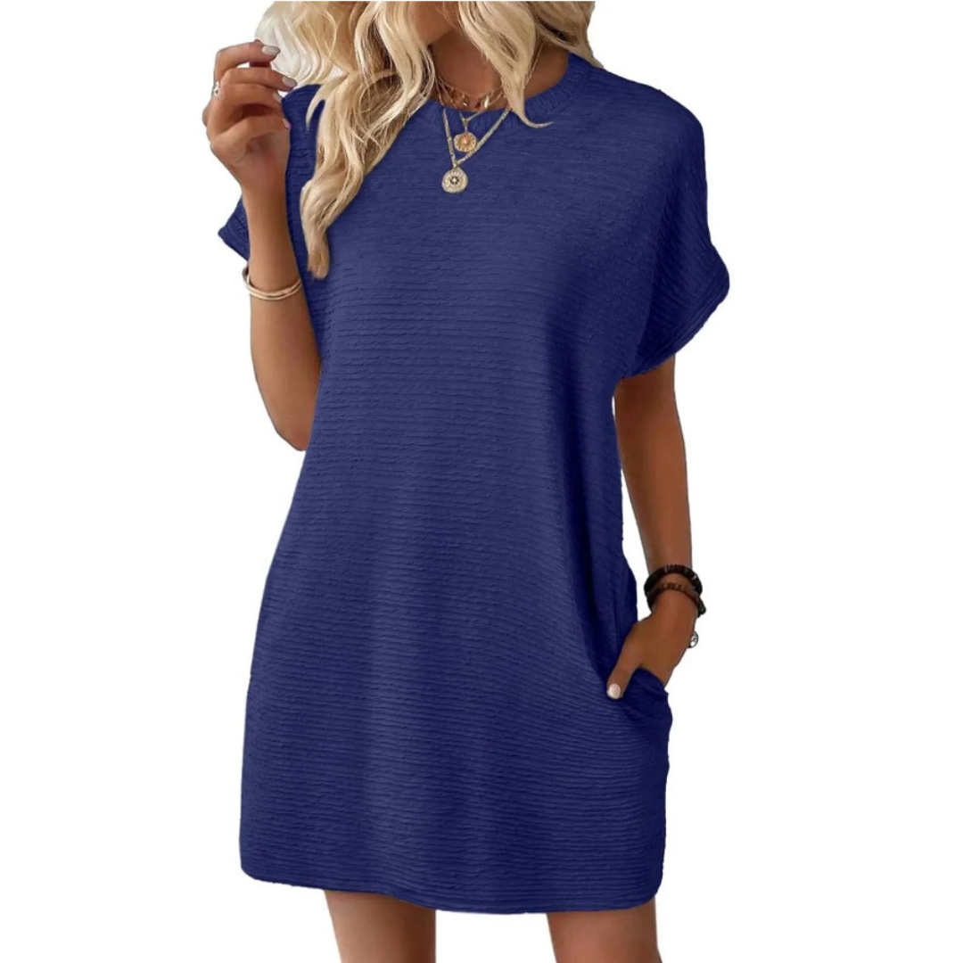 MELINA – Effortless Round-Neck Summer Dress