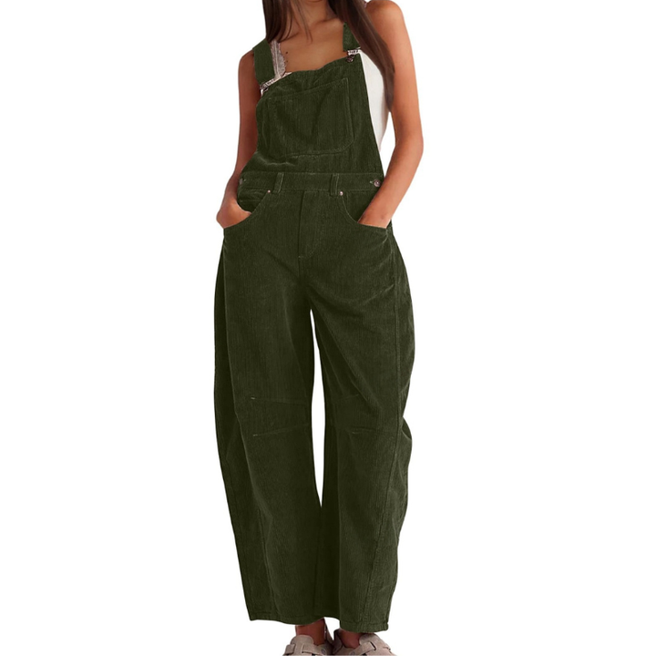 CLAIRE - Trendy Barrel Wide-Leg Overall Jumpsuit