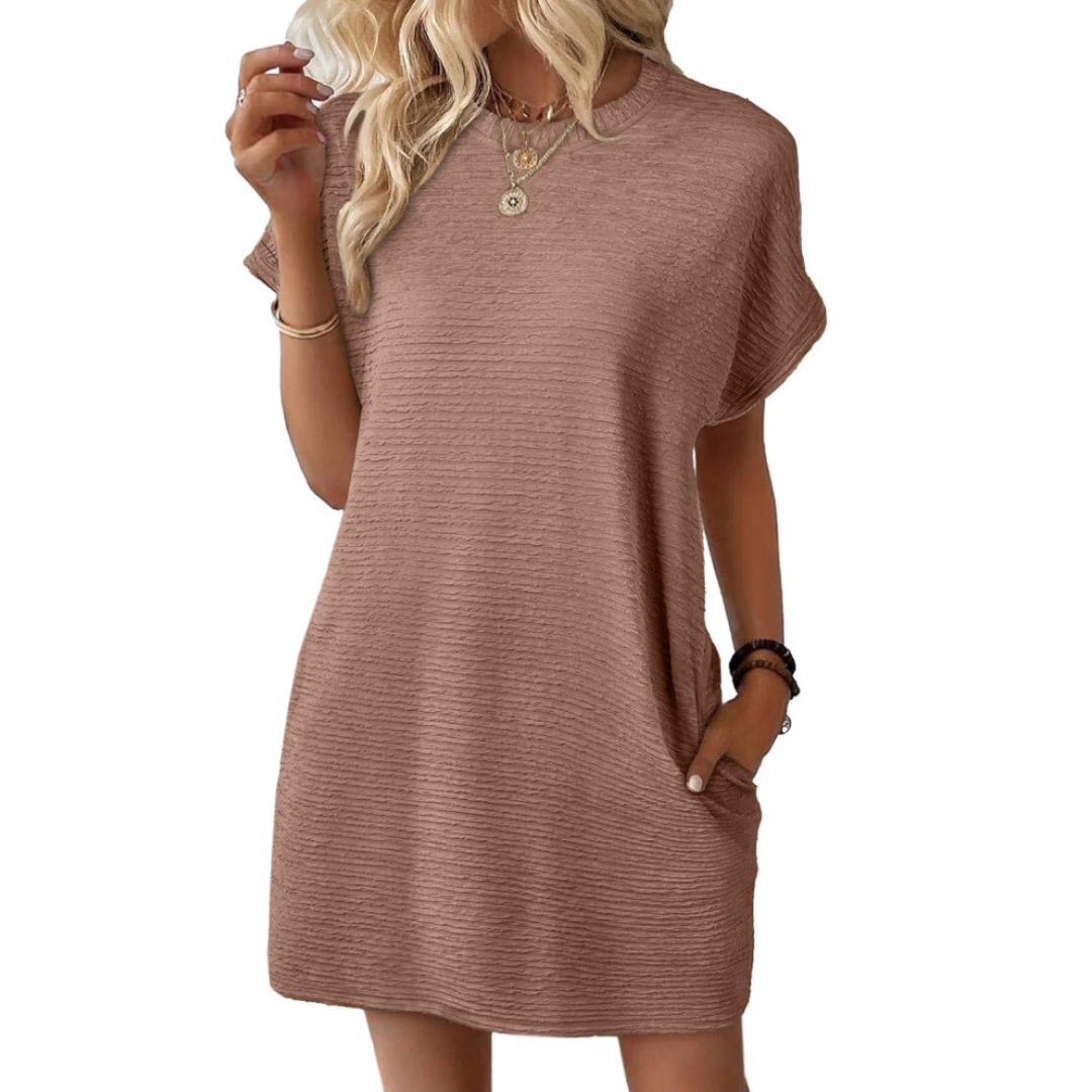 MELINA – Effortless Round-Neck Summer Dress