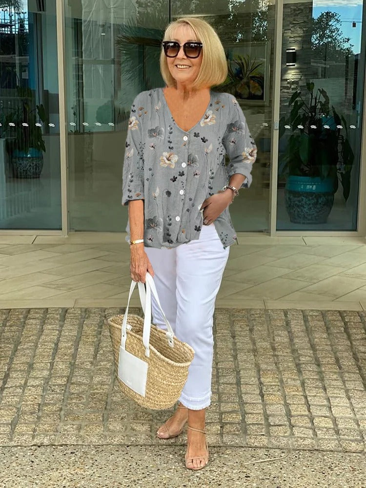 SOPHIE - Elegant Floral Blouse