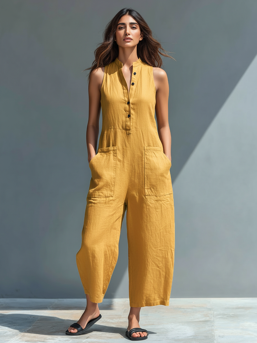 ALIZEE - Elegant Sleeveless Jumpsuit