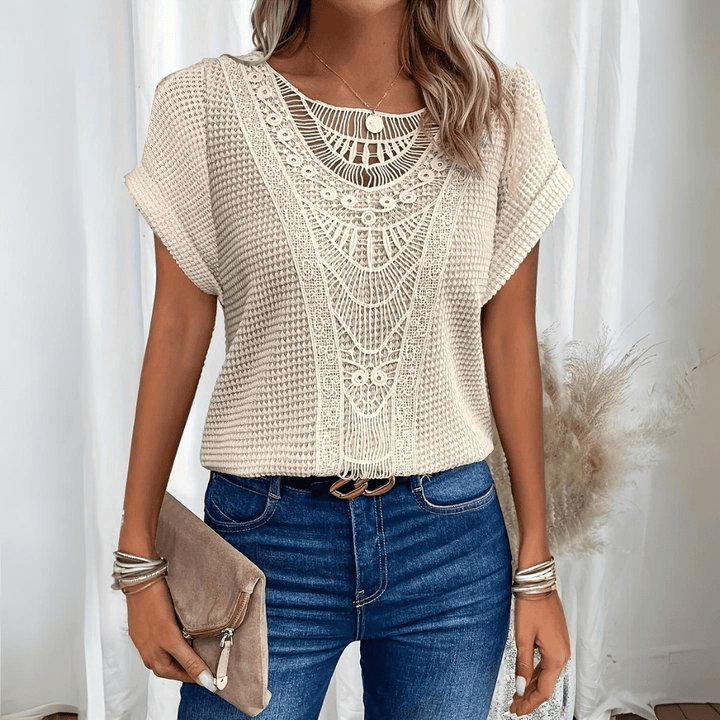 LUCIE - Vintage Lace Detail Top