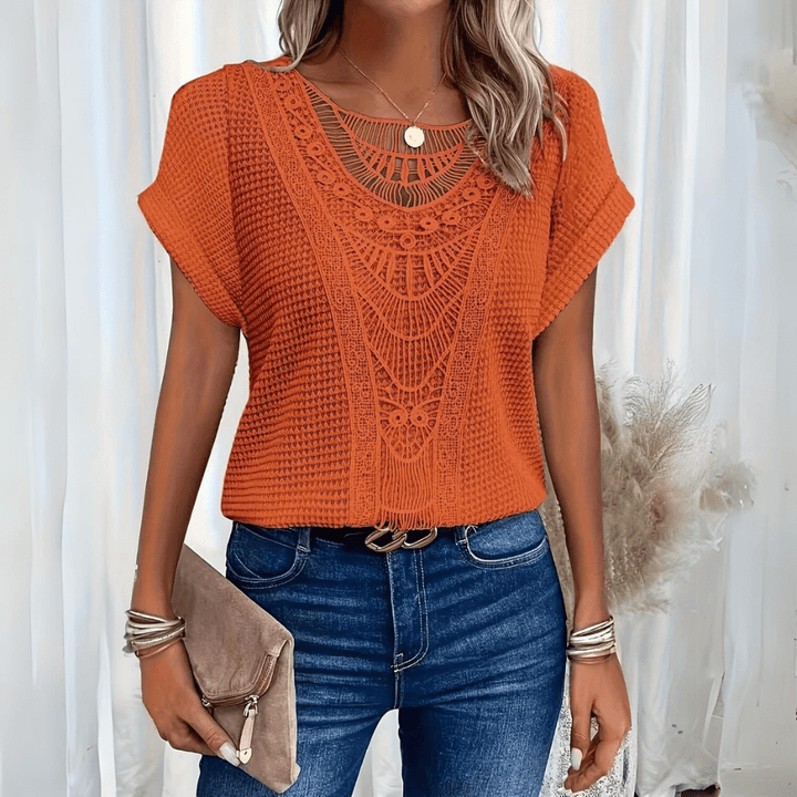 LUCIE - Vintage Lace Detail Top