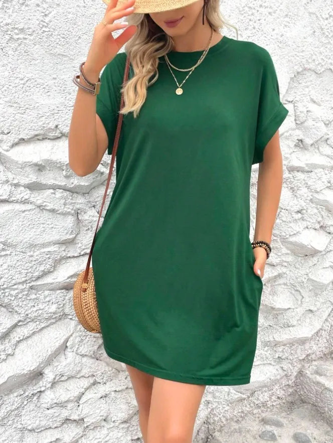 MELINA – Effortless Round-Neck Summer Dress