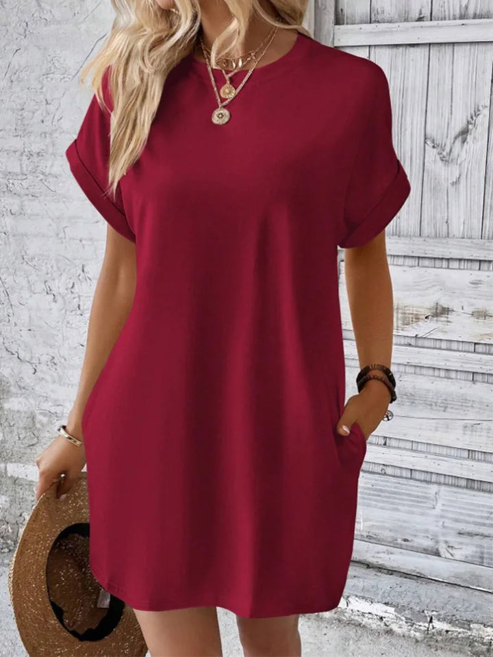 MELINA – Effortless Round-Neck Summer Dress