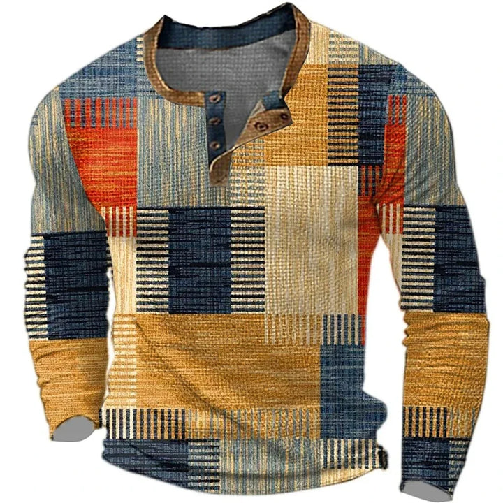 Bernie - Colorful Men's Long-Sleeved Shirt