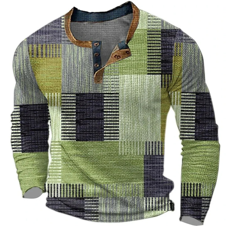 Bernie - Colorful Men's Long-Sleeved Shirt