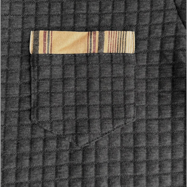 ALOISIO - Men’s extured Knit Long Sleeve Sweater