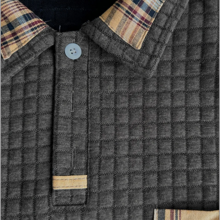 ALOISIO - Men’s extured Knit Long Sleeve Sweater