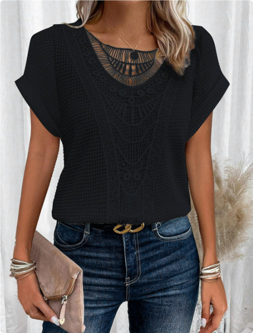 LUCIE - Vintage Lace Detail Top