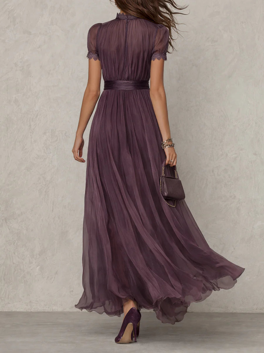 Aria - Vintage Elegant Chiffon Maxi Dress