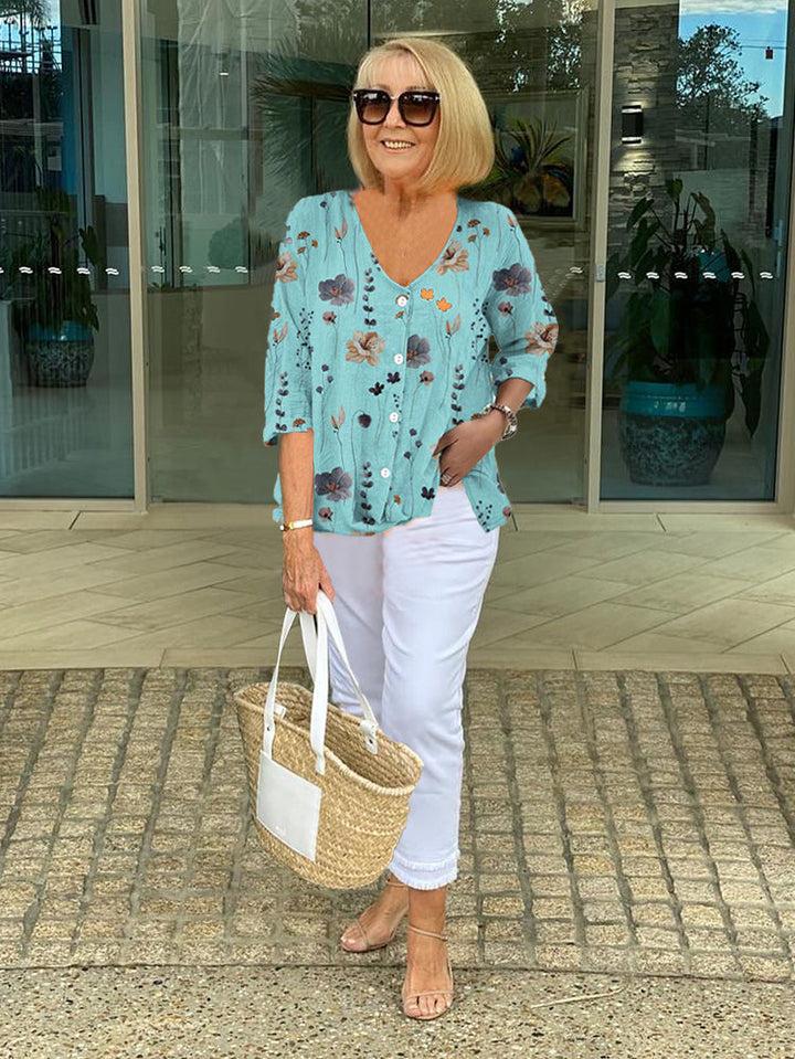 SOPHIE - Elegant Floral Blouse