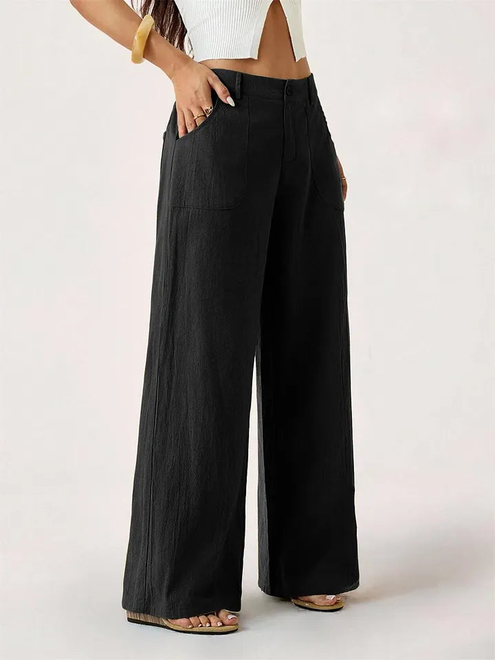 FRANCESCA - Women’s Wide-Leg Linen Pants