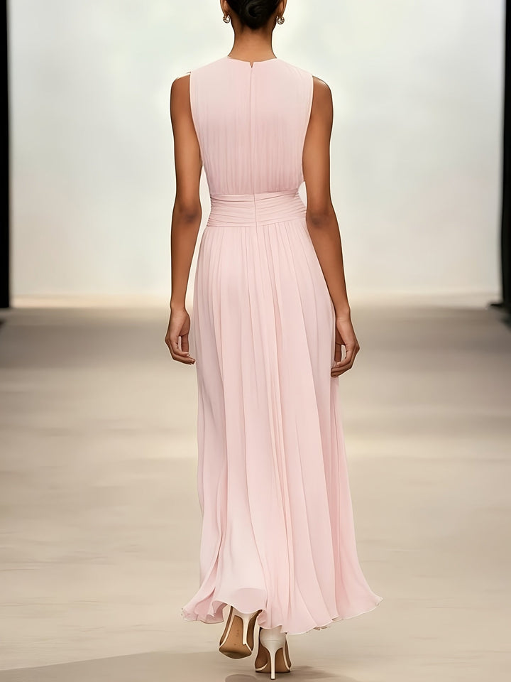 Charilne - Elegant chiffon midi dress
