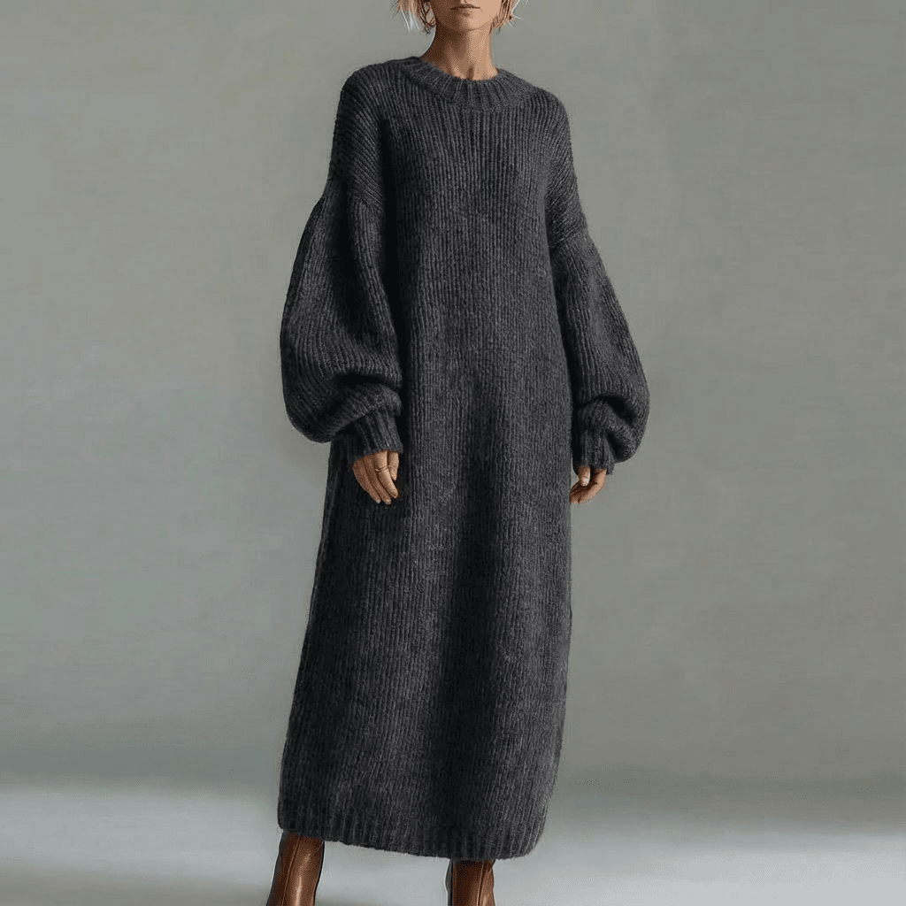 CLARISSE - Ultra-soft knit maxi dress