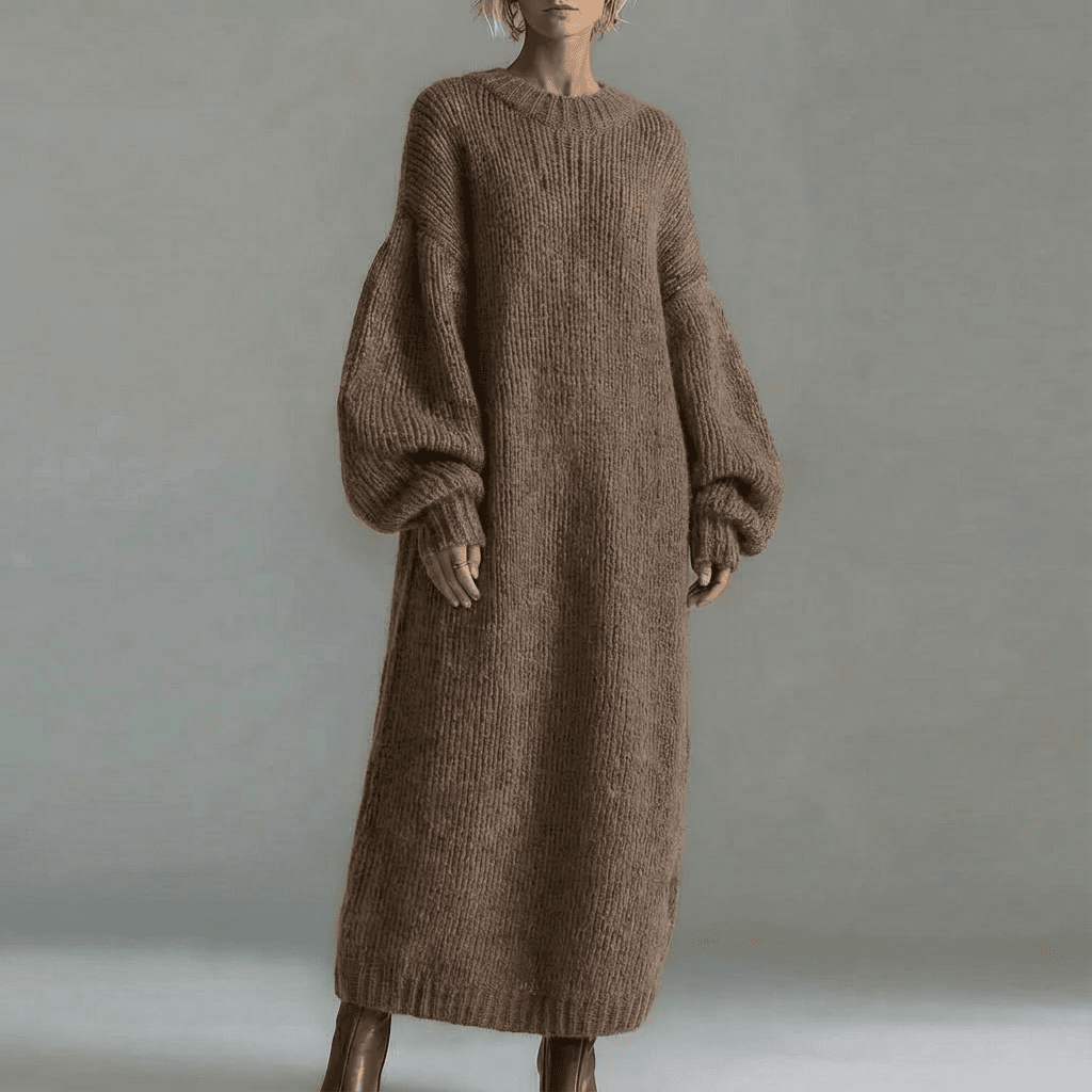CLARISSE - Ultra-soft knit maxi dress