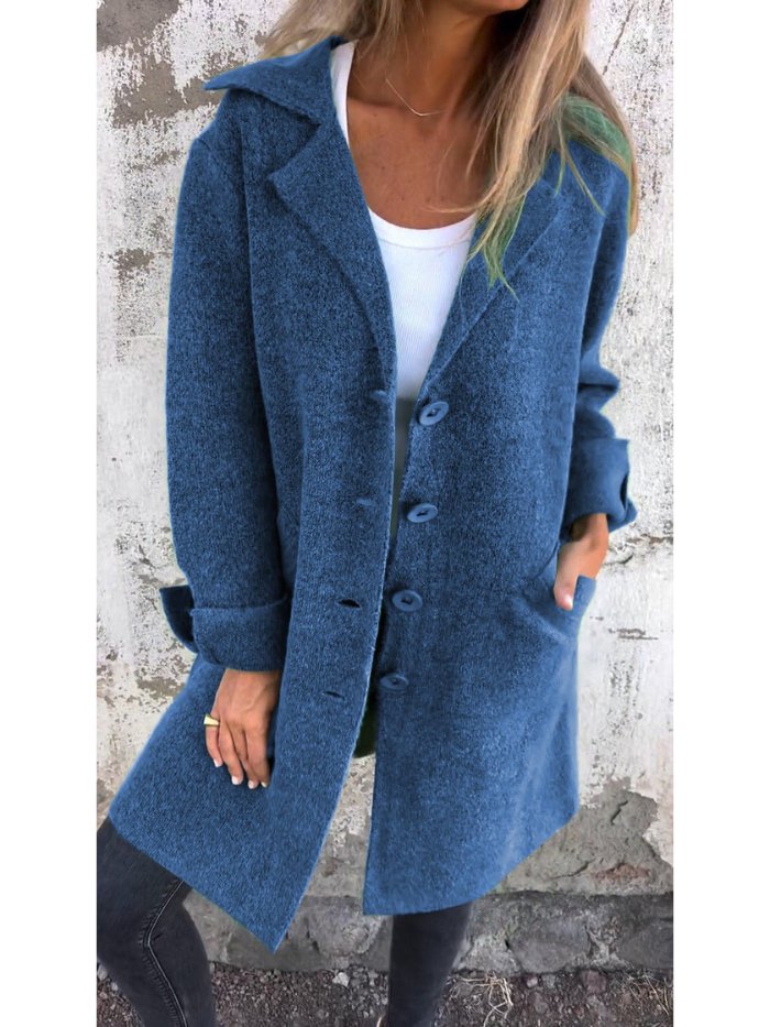 ELLEA - Button Front Lapel Coat