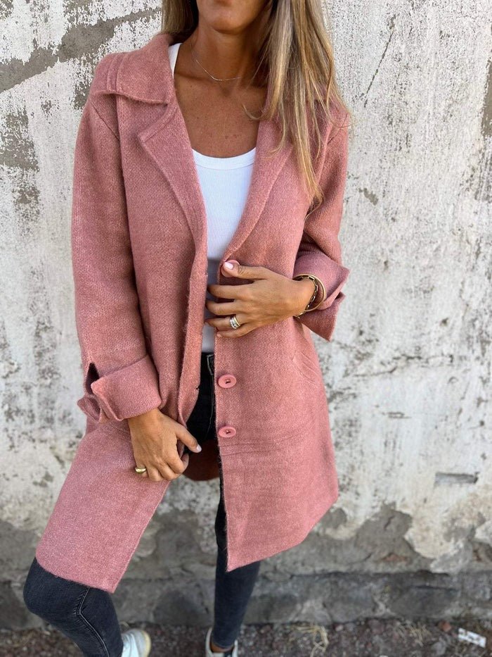 ELLEA - Button Front Lapel Coat