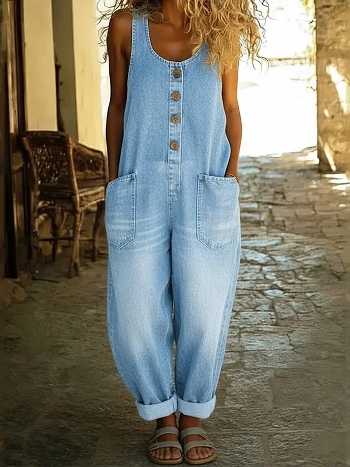AMELIE - Vintage Denim Jumpsuit