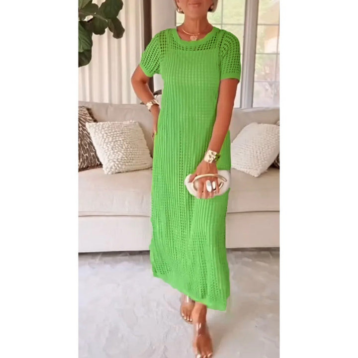 ELIANE - Chic Cut-Out Maxi Dress with Matching Inner Dress