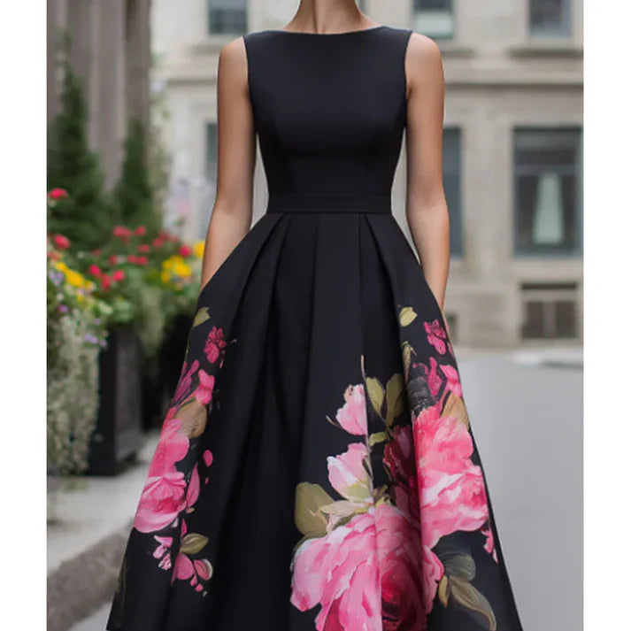HELENA - Bloom Elegance Floral Midi Dress