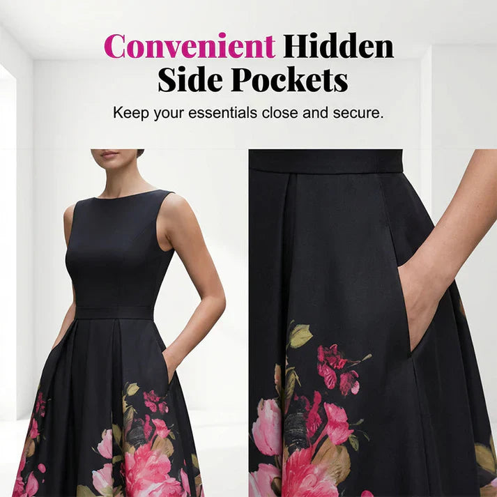 HELENA - Bloom Elegance Floral Midi Dress